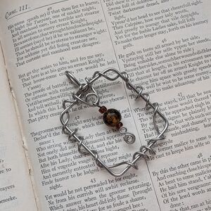 Handcrafted Wire Pendant with Bead Accent